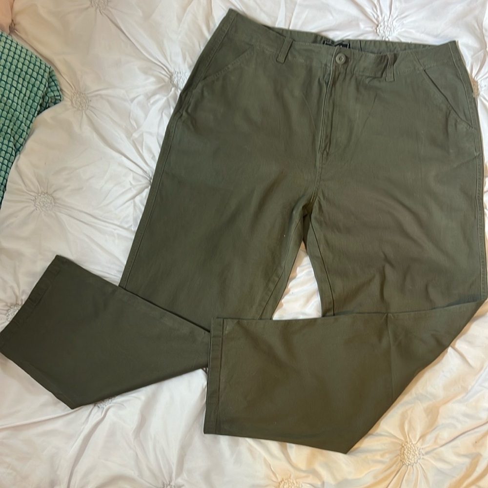 Lost Green Chinos Straight Leg Pants